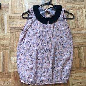 Dorothy Perkins Chiffon Flamingo Top